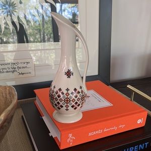 Vintage Ukrainian folk art vase or ewer